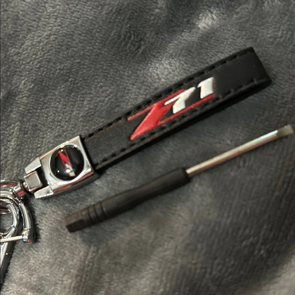 New Z71 Black and Red Keychain with Screwdriver